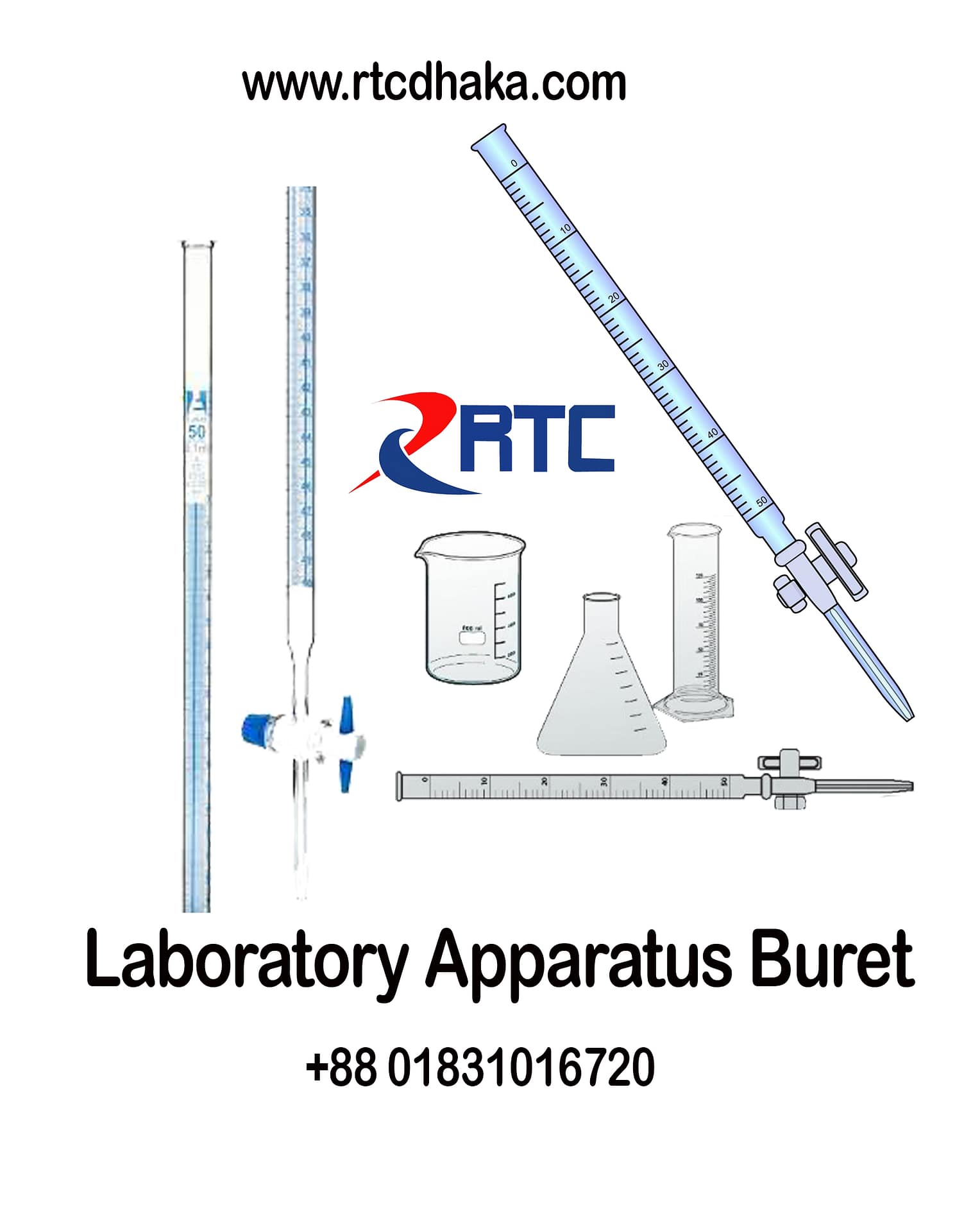 buret laboratory apparatus burette chemical apparatus RTC Dhaka