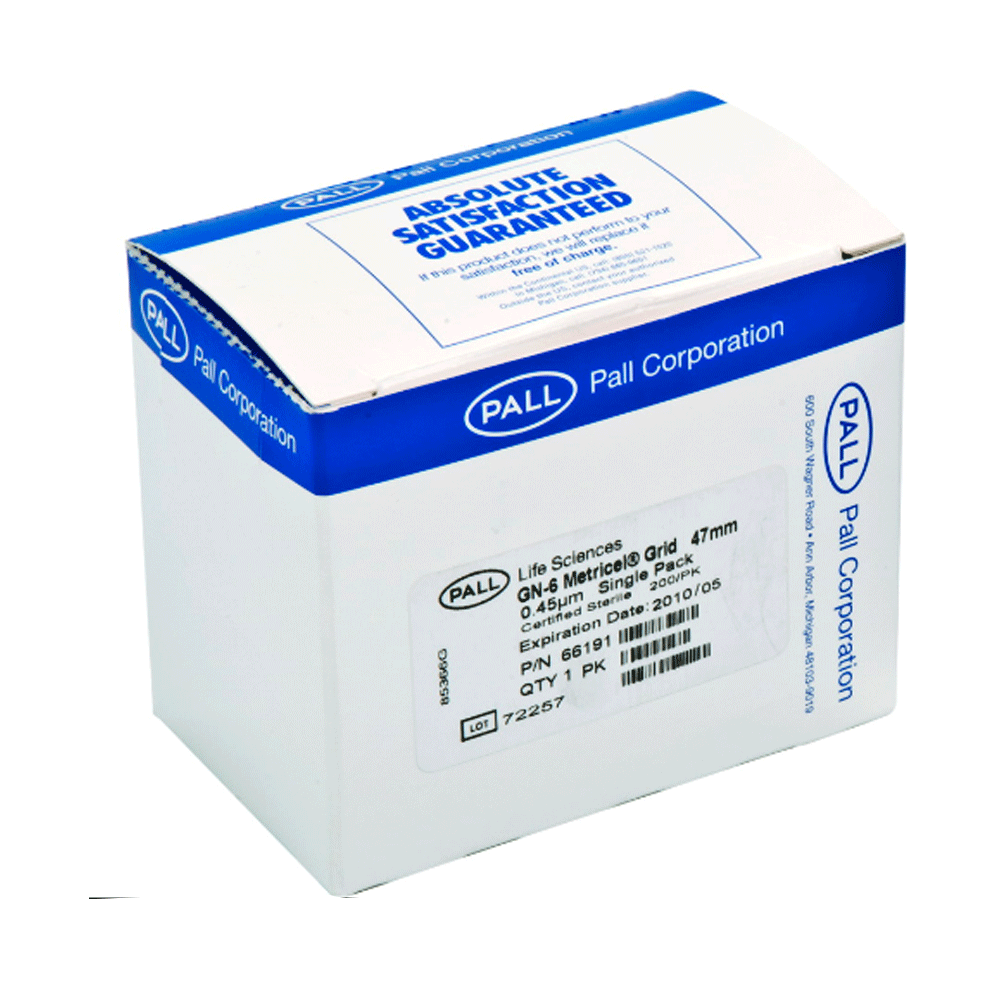 PALL Membrane Filter Grid Pattern 0.45m Pore Size 47 mm Diameter RTC